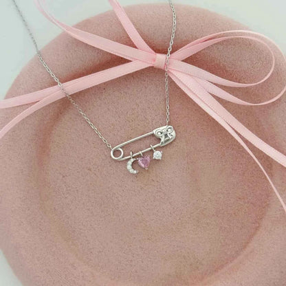 "Love Pin" 925 Sterling Silver Necklace