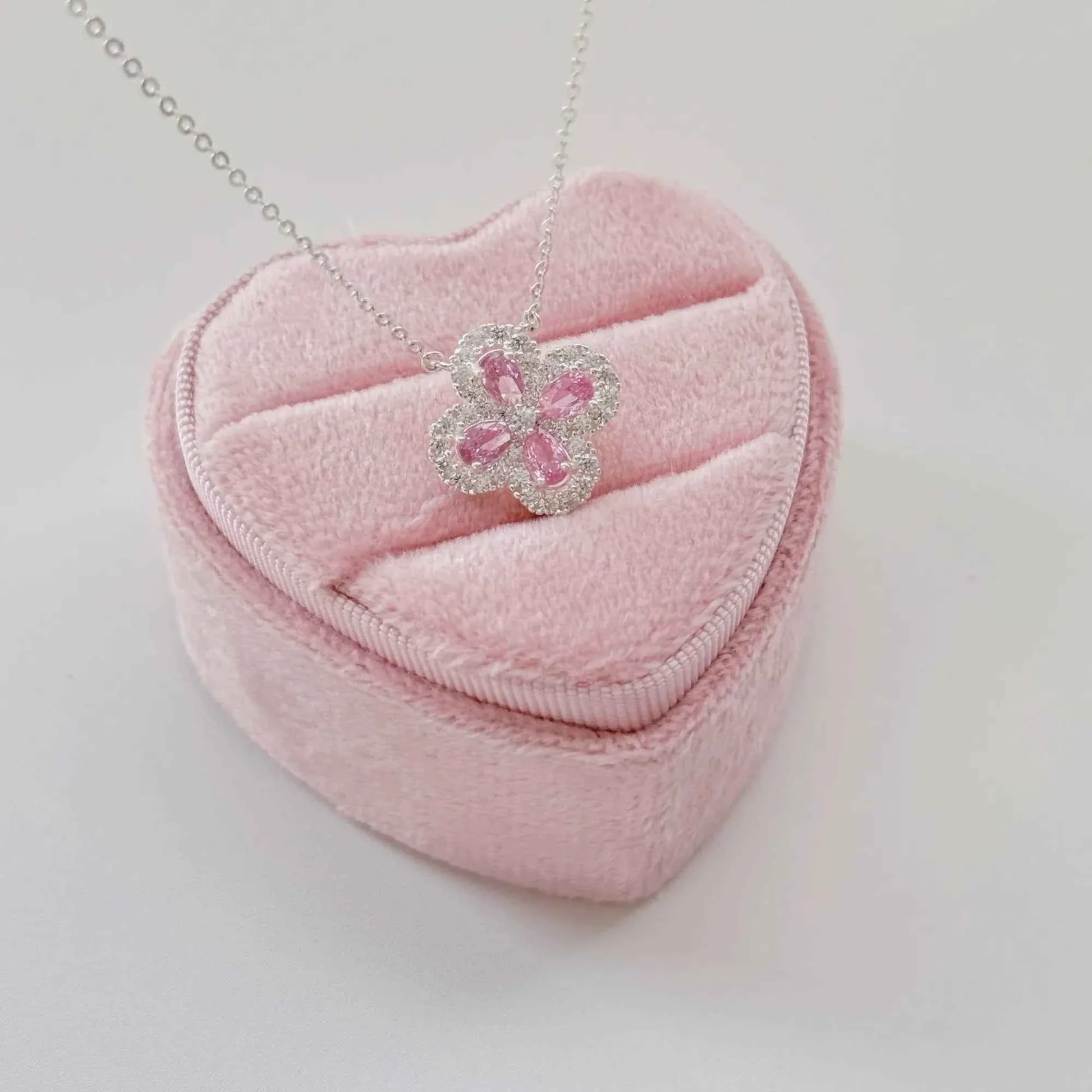 "Lucky Clover Tale" 925 Sterling Silver Necklace with 5A Zircon – Sweet, Sparkling & Fortunate (Copy)