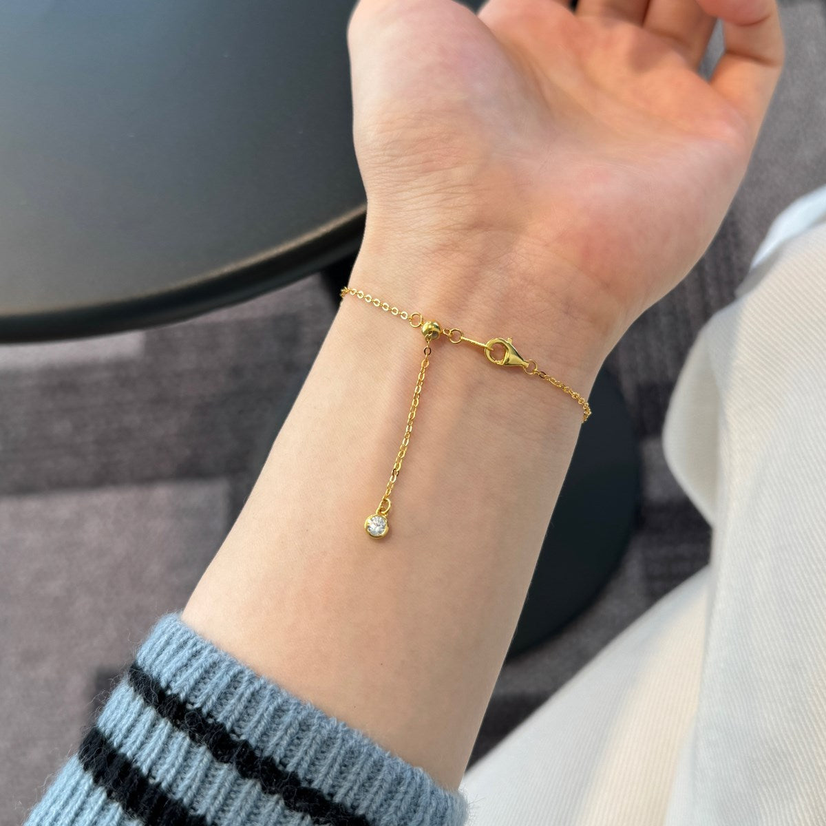 Luxe Charm Bracelet – 18K Gold Vermeil on 925 Silver, Clover or Butterfly with CZ Sparkle.