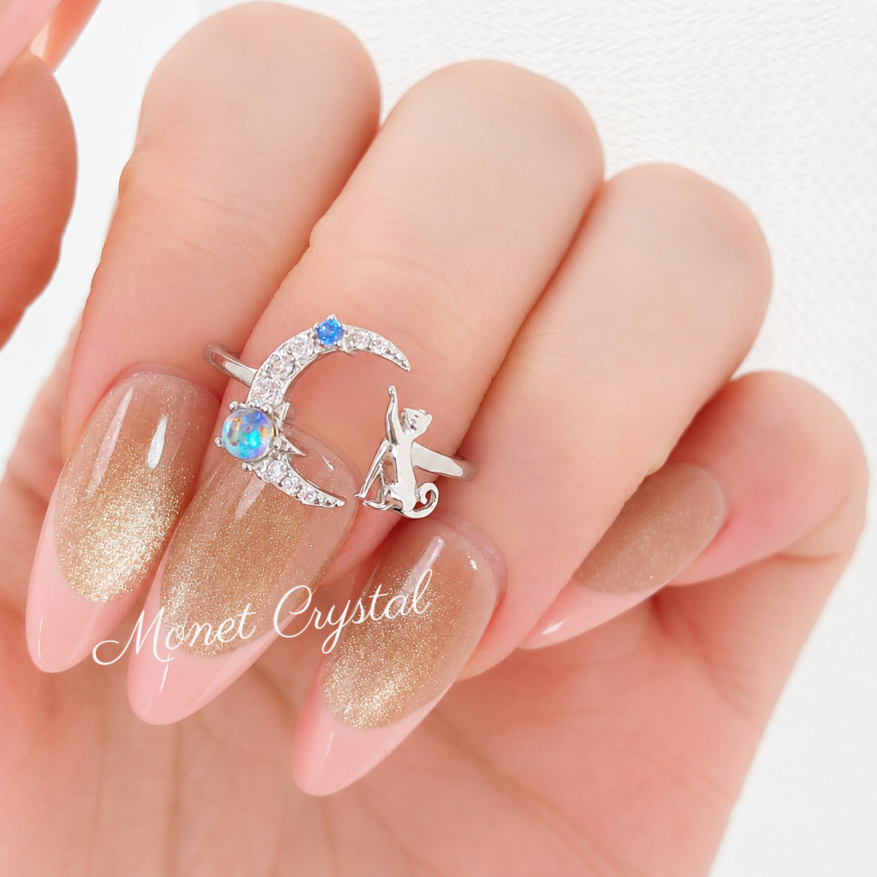 “Kitty Tales” S925 Sterling Silver Cat Open Ring Collection
