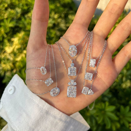 Morning Dew Collection – S925 Silver Perfume Bottle Necklaces with 8A CZ