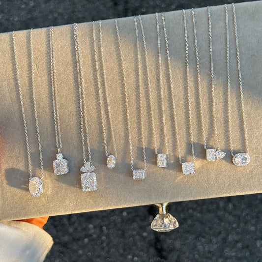 Morning Dew Collection – S925 Silver Perfume Bottle Necklaces with 8A CZ