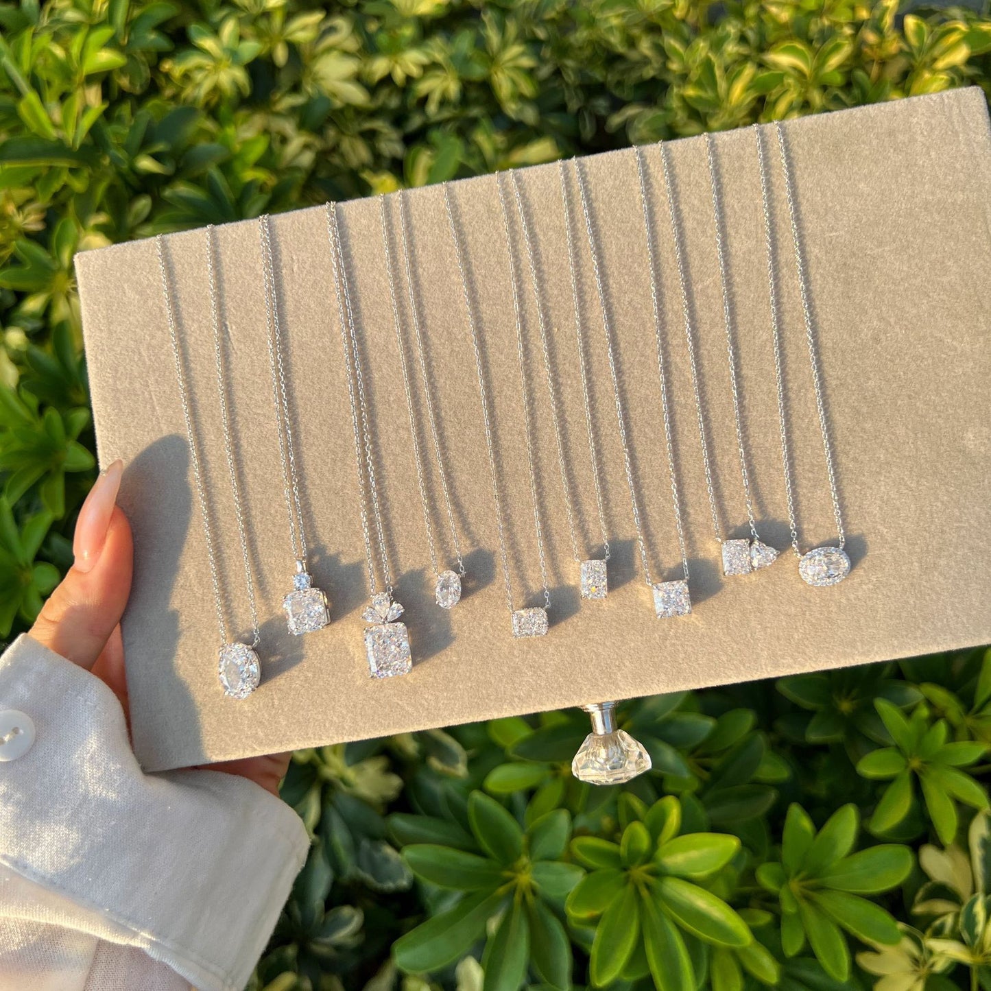 Morning Dew Collection – Parfümflaschen-Halsketten aus S925er Silber mit 8A CZ 