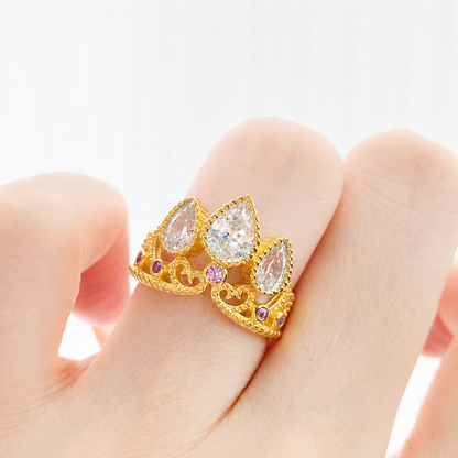 “Nordic Tiara” S925 Sterling Silver Crown Zircon Ring