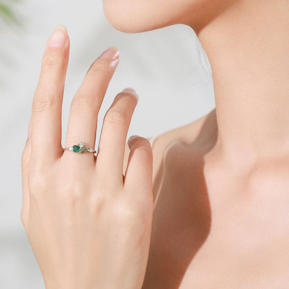 “Forest Prism” 925 Sterling Silver Multi-Stone Ring