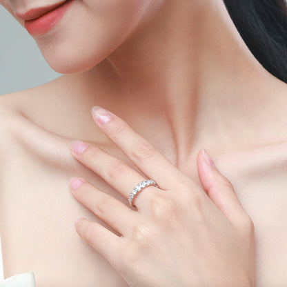 “Aurora Crown” 925 Sterling Silver Round Cluster Band Ring