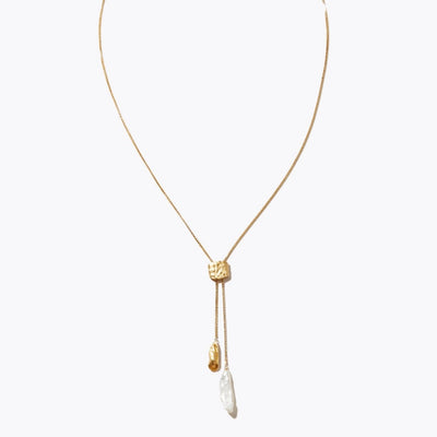 Élan Pearl 18K Gold-Plated Adjustable Lariat Sweater Necklace