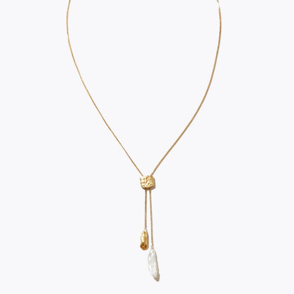 Élan Pearl 18K Gold-Plated Adjustable Lariat Sweater Necklace