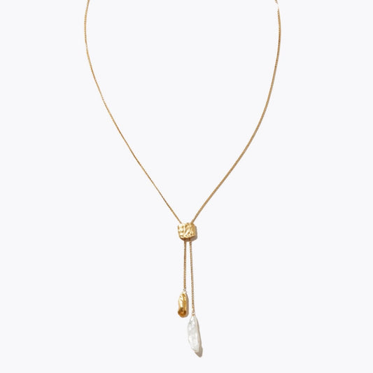 Élan Pearl 18K Gold-Plated Adjustable Lariat Sweater Necklace