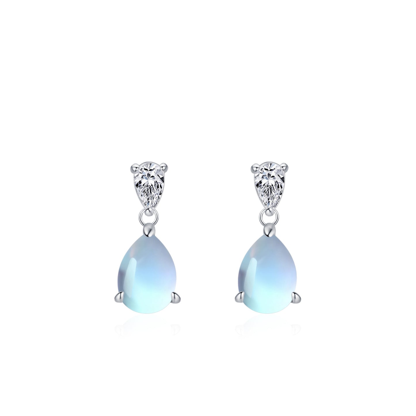 “Luna Drop” 925 Sterling Silver Moonstone Jewelry Set