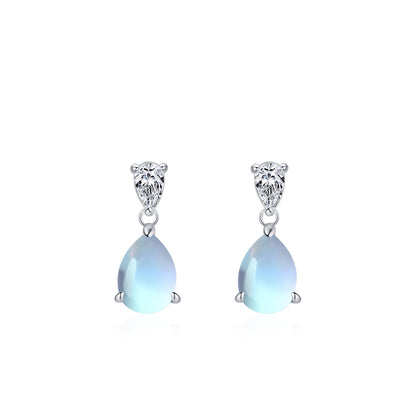 “Luna Drop” 925 Sterling Silver Moonstone Jewelry Set