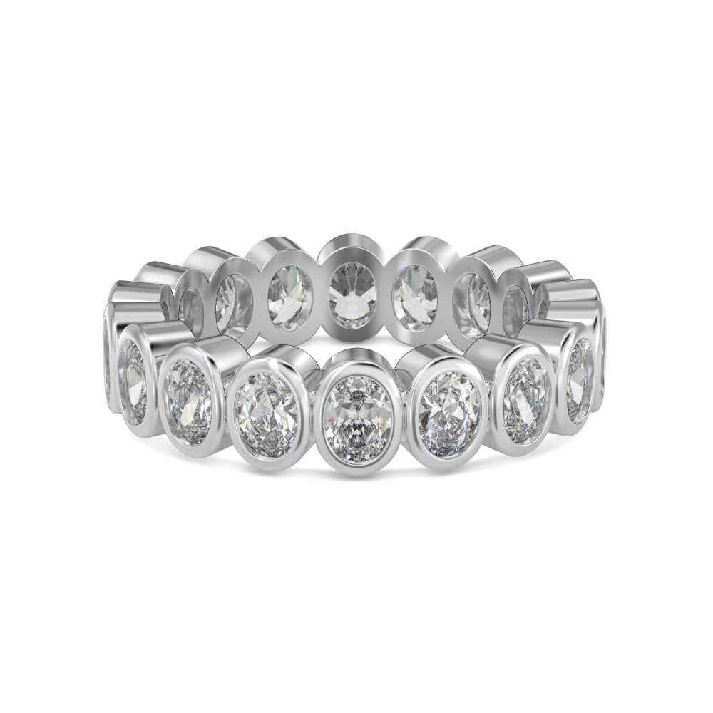 “Eternal Oval” 925 Sterling Silver Full-Eternity Ring