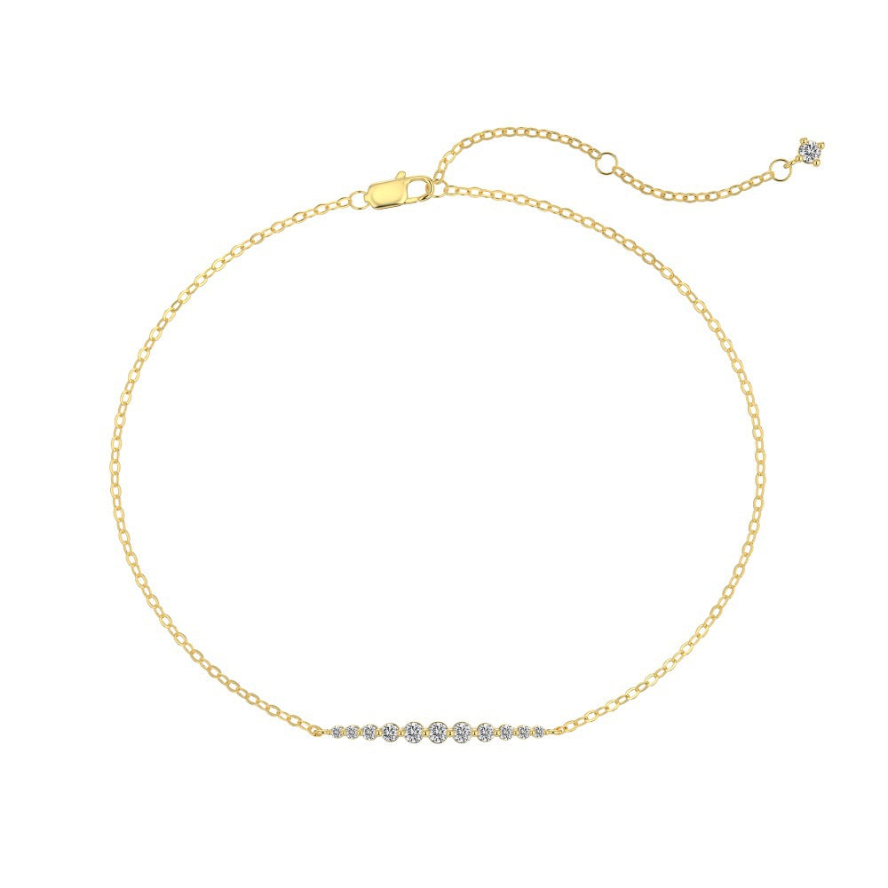 “Starlight Line” S925 Sterling Silver Pavé Bracelet
