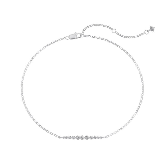 “Starlight Line” S925 Sterling Silver Pavé Bracelet
