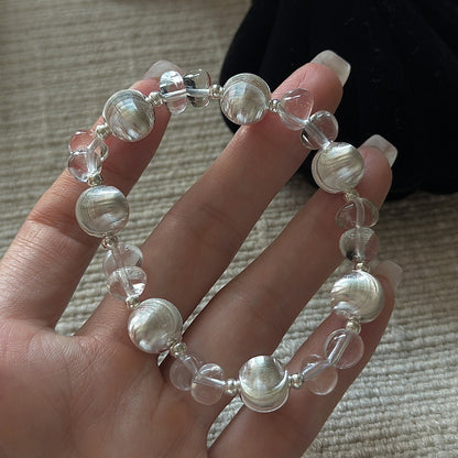 Verträumtes lila Perlenarmband – Swarovski Perlen 