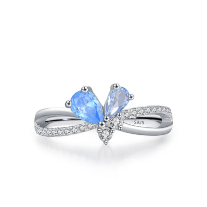 “Azure Flutter” S925 Sterling Silver Butterfly Set