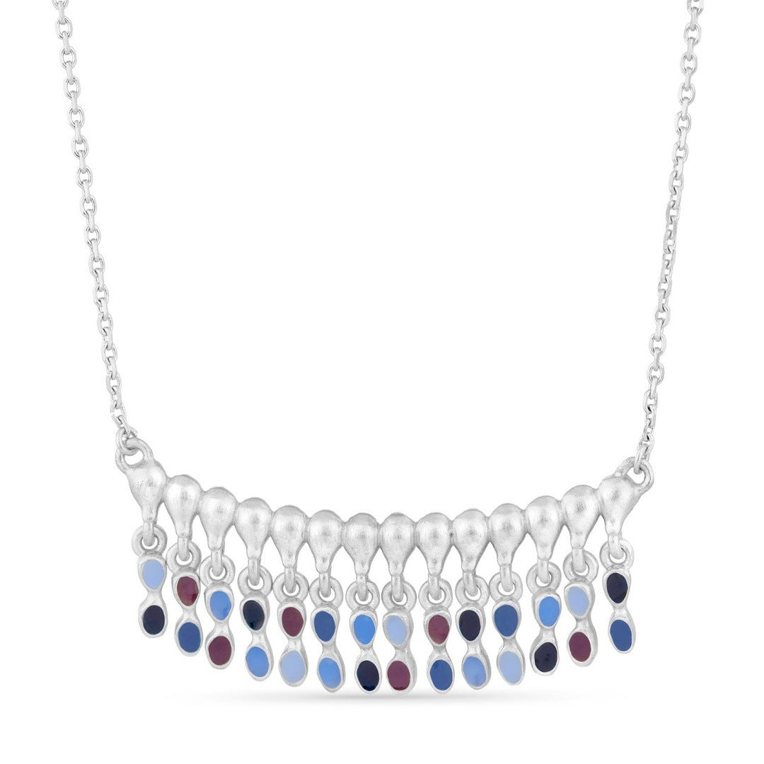 Prism Fringe 18K Gold-Plated Brass Enamel Tassel Necklace