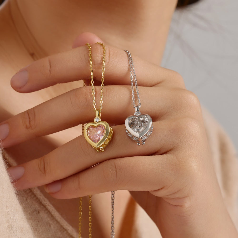 “Secret Heart” S925 Sterling Silver DIY Heart Box Necklace