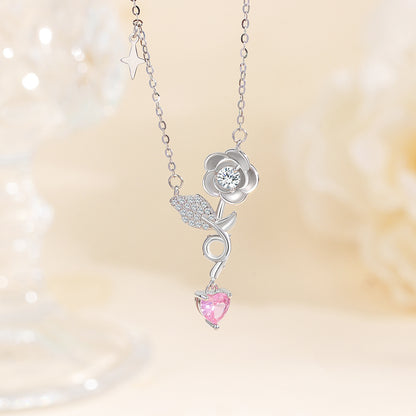 “Blooming Rose” S925 Sterling Silver Necklace