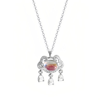 "Peace Lock" 999 Pure Silver Necklace – Guardian of Color & Calm