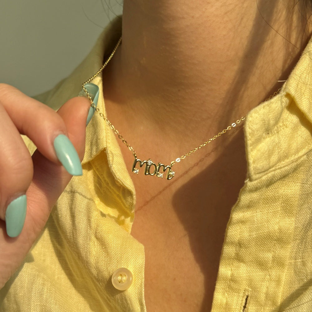 “MOM” S925 Sterling Silver Necklace