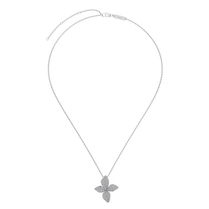 “Aurelia Bloom” S925 Sterling Silver Pavé Flower Jewelry Set