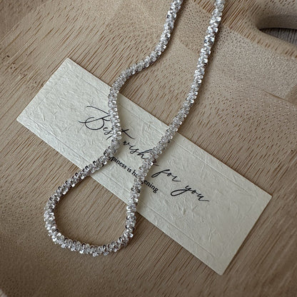 "Gleam Slide" S925 Sterling Silver Adjustable Necklace