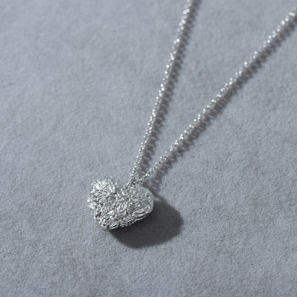 “Textured Heart” 18K Real Gold Plated Brass Pendant Necklace