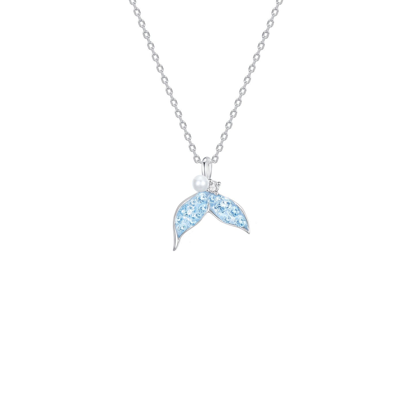 “Celestia Tail” S925 Sterling Silver Mermaid Tail Necklace