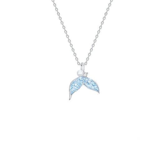 “Celestia Tail” S925 Sterling Silver Mermaid Tail Necklace