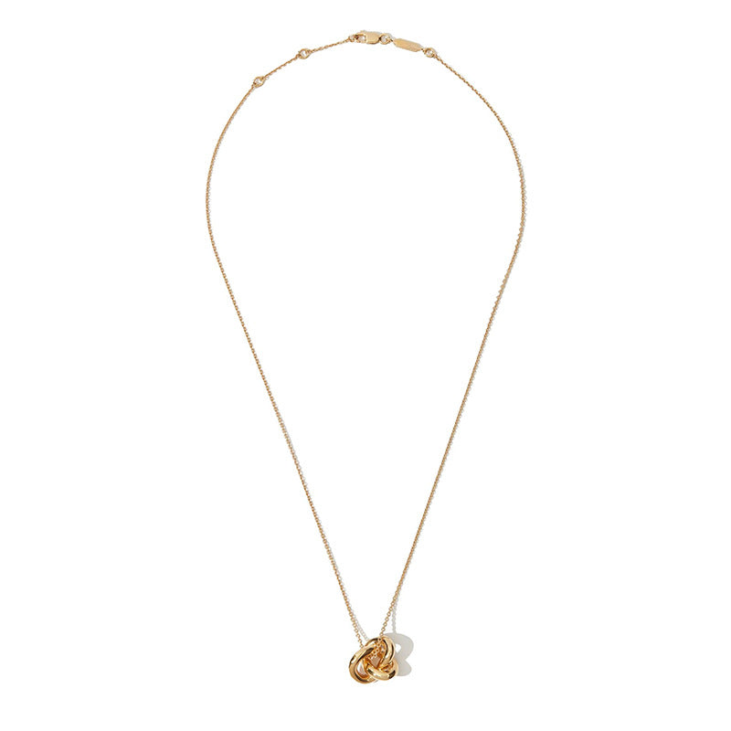 "Eternal Link" 925 Sterling Silver Interlocking Loop Necklace