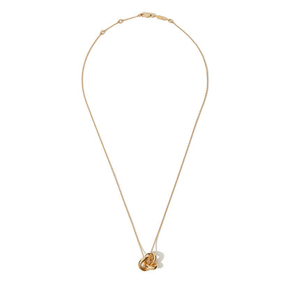 "Eternal Link" 925 Sterling Silver Interlocking Loop Necklace