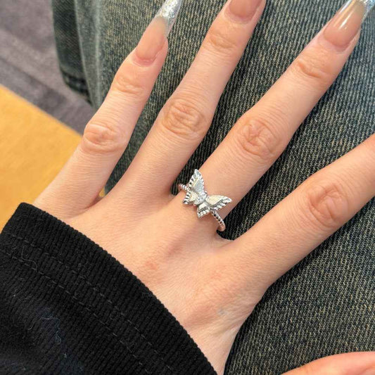 “Butterfly Crest” 925 Sterling Silver Marquise Butterfly Ring