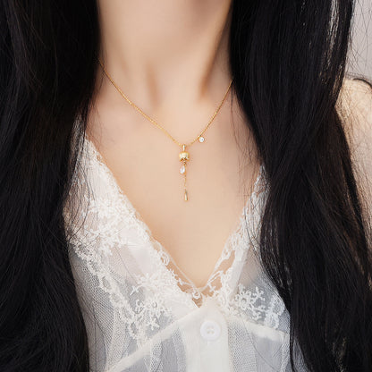 “Lily Drop” S925 Sterling Silver Necklace