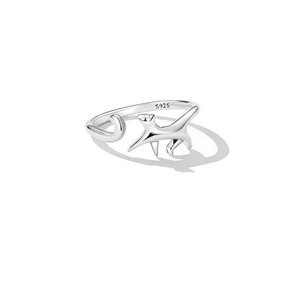 “Playful Pounce” S925 Sterling Silver Cat Open Ring
