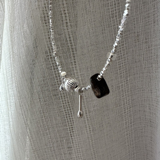 "Silver Glimmer" S925 Sterling Silver Fragment Chain Necklace
