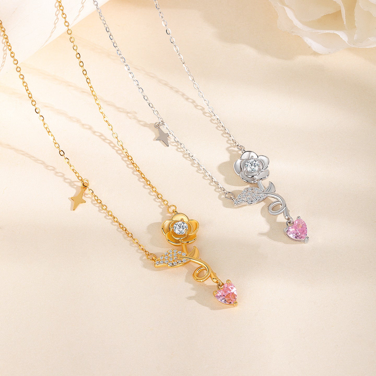 “Blooming Rose” S925 Sterling Silver Necklace