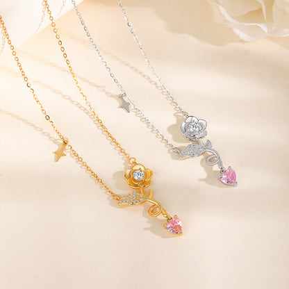 “Blooming Rose” S925 Sterling Silver Necklace