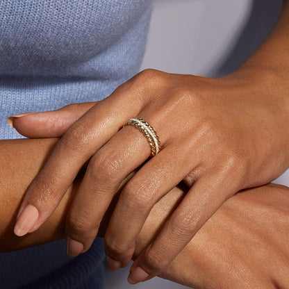 "Golden Harvest" 925 Sterling Silver Wheat-Twist Adjustable Ring