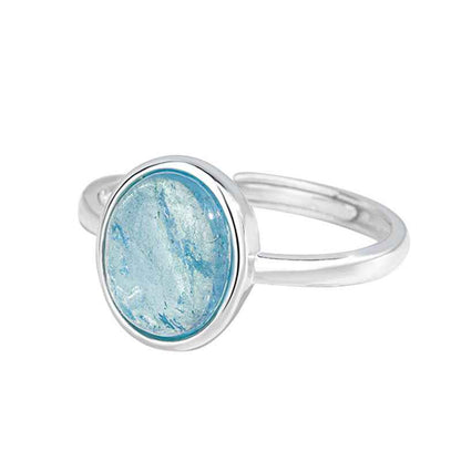 “Ocean Aura” 925 Sterling Silver Aquamarine Pendant Necklace