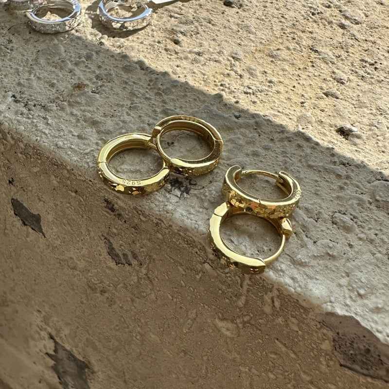 "Crushed Ice" 925 Sterling Silver Earrings