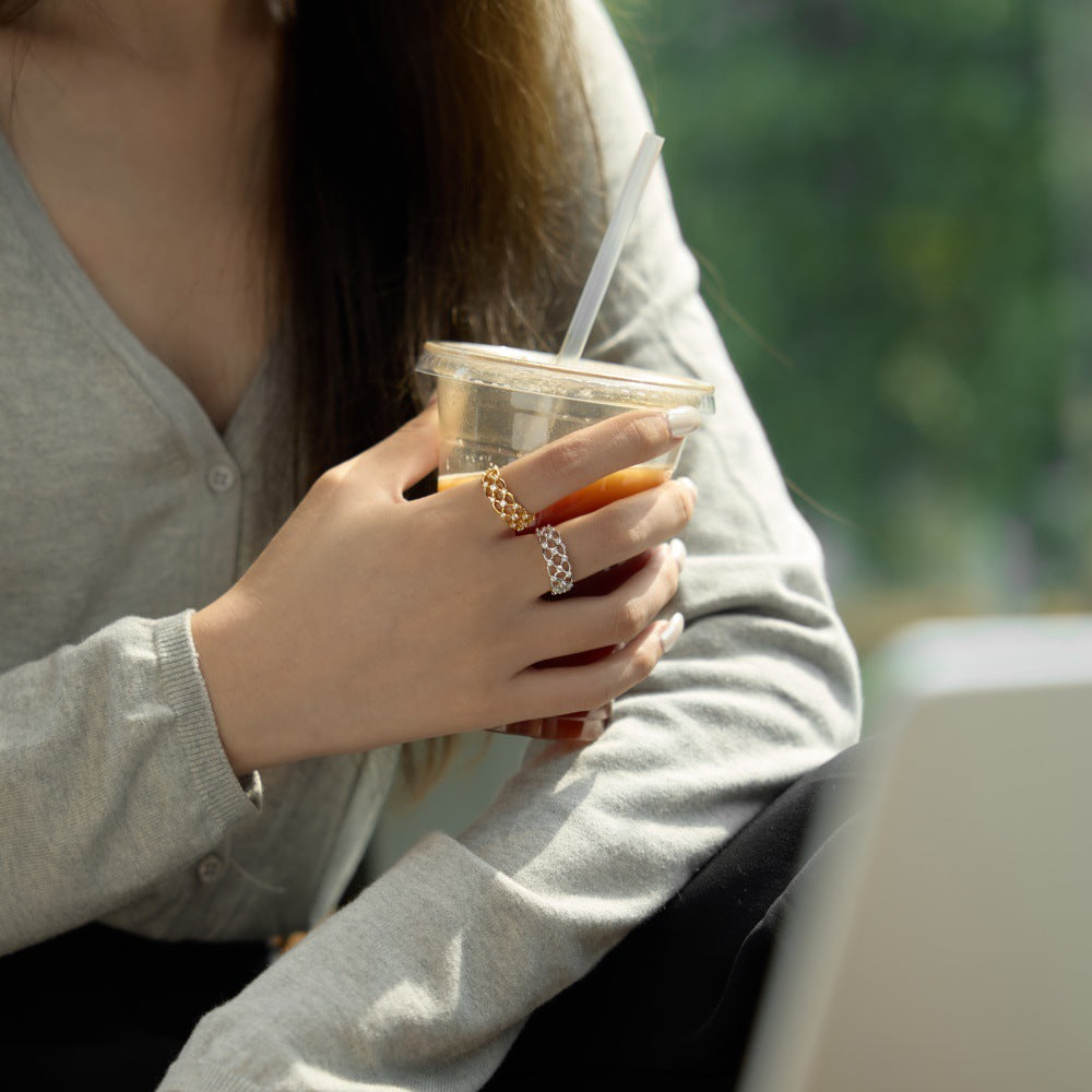 “Élise Lace” S925 Sterling Silver Vintage Openwork Ring