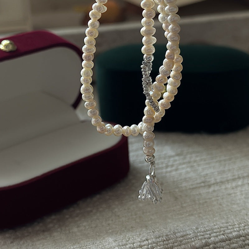 Verträumtes lila Perlenarmband – Swarovski Perlen 