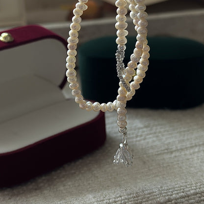 Verträumtes lila Perlenarmband – Swarovski Perlen 