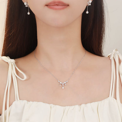 “Starlace Pearl” S925 Sterling Silver Jewelry Set