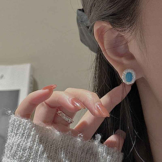 “Vintage Turquoise” 925 Sterling Silver Stud Earrings