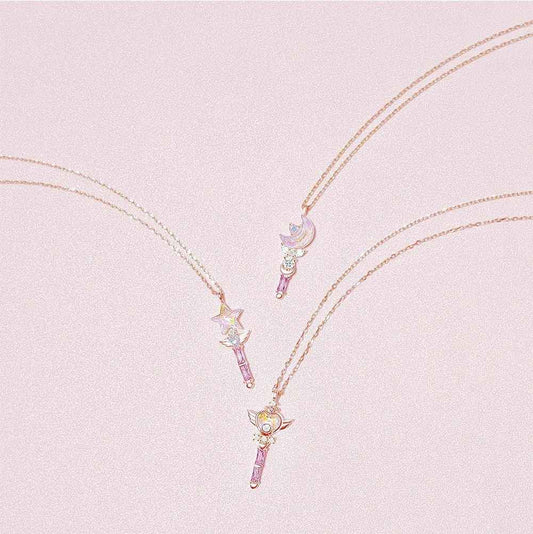 "Fairy Wand" 925 Sterling Silver Magical Pendant Necklace