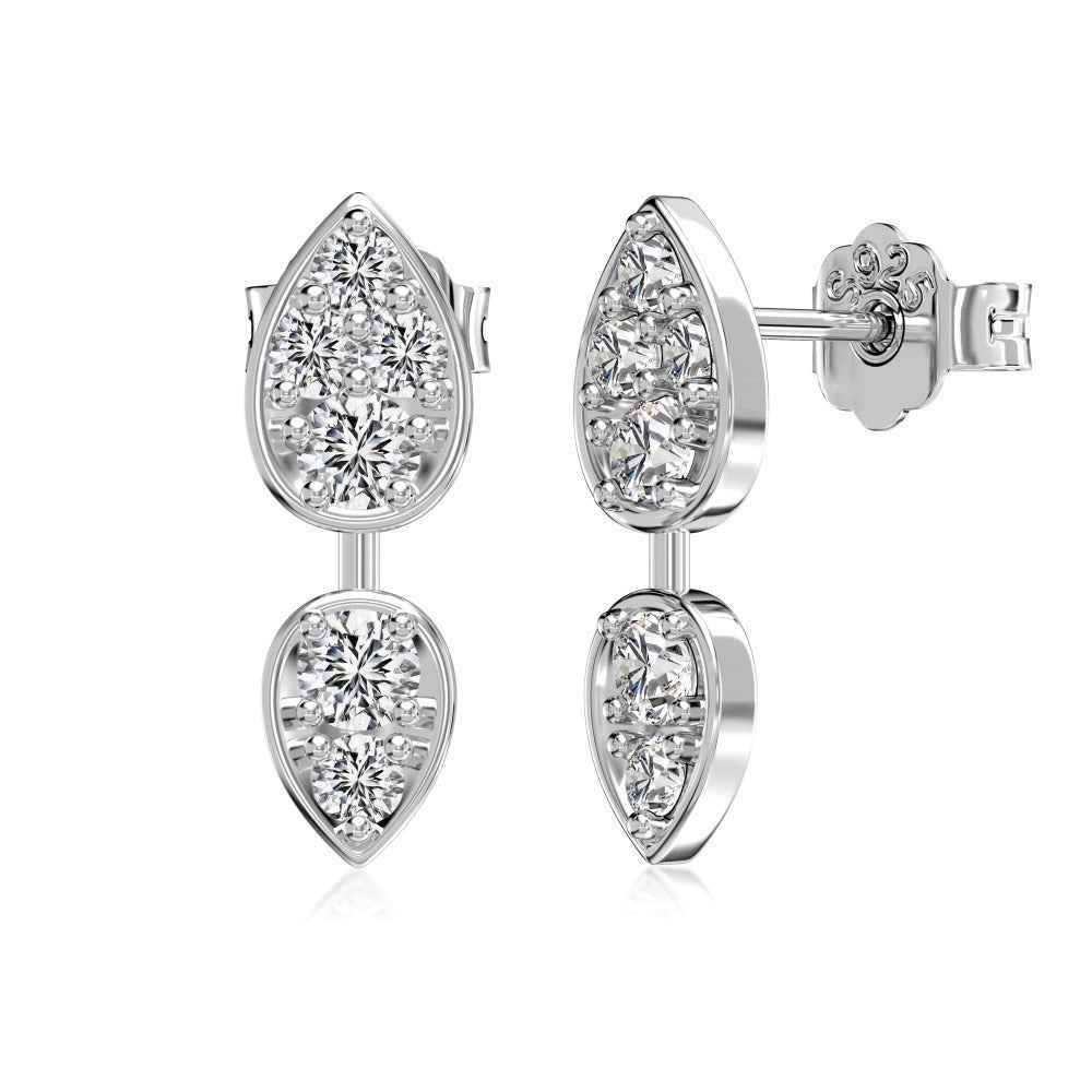 "Tear of Light" 925 Sterling Silver Drop Zircon Jewelry Set