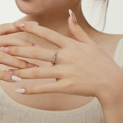 “Pink Promise” 925 Sterling Silver Heart Accent Pavé Ring