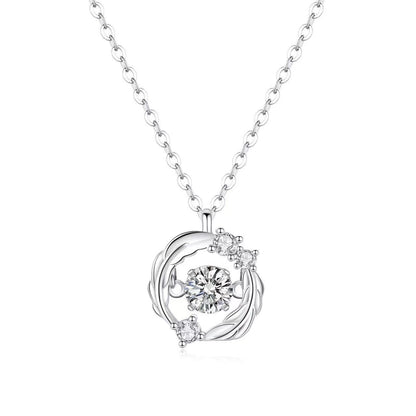 "Wings of Fate" S925 Sterling Silver Dancing Heart Necklace